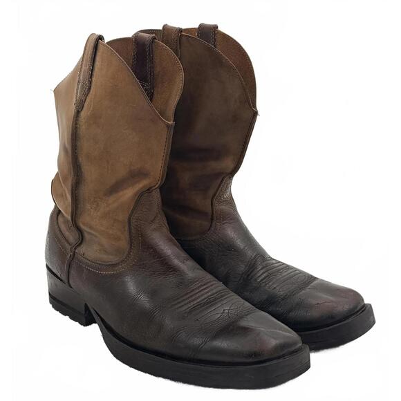 Beautifully used/worn Ariat Rambler Brown Western Boots 12D - Picture 3 of 7